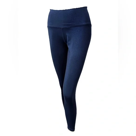 Beyond Yoga Twinkle High Waisted 7/8 Leggings Metallic Blue Size L